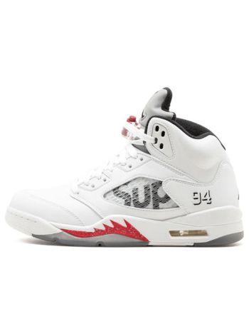 Supreme x Air Jordan 5 Retro ‘White’ 824371-101